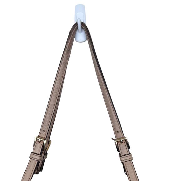 Michael Kors Black Jet Set Patent Leather Monogram Tote Shoulder Bag - Picture 3 of 9